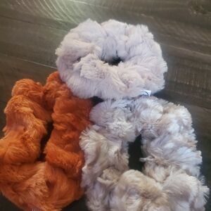 Minky Hair Scrunchies Set